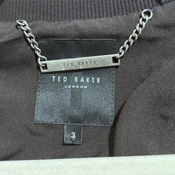 TED BAKER Sz 3 (US L equivalent) Zariya Floral Texture Bomber Lined Jacket - Picture 10 of 11